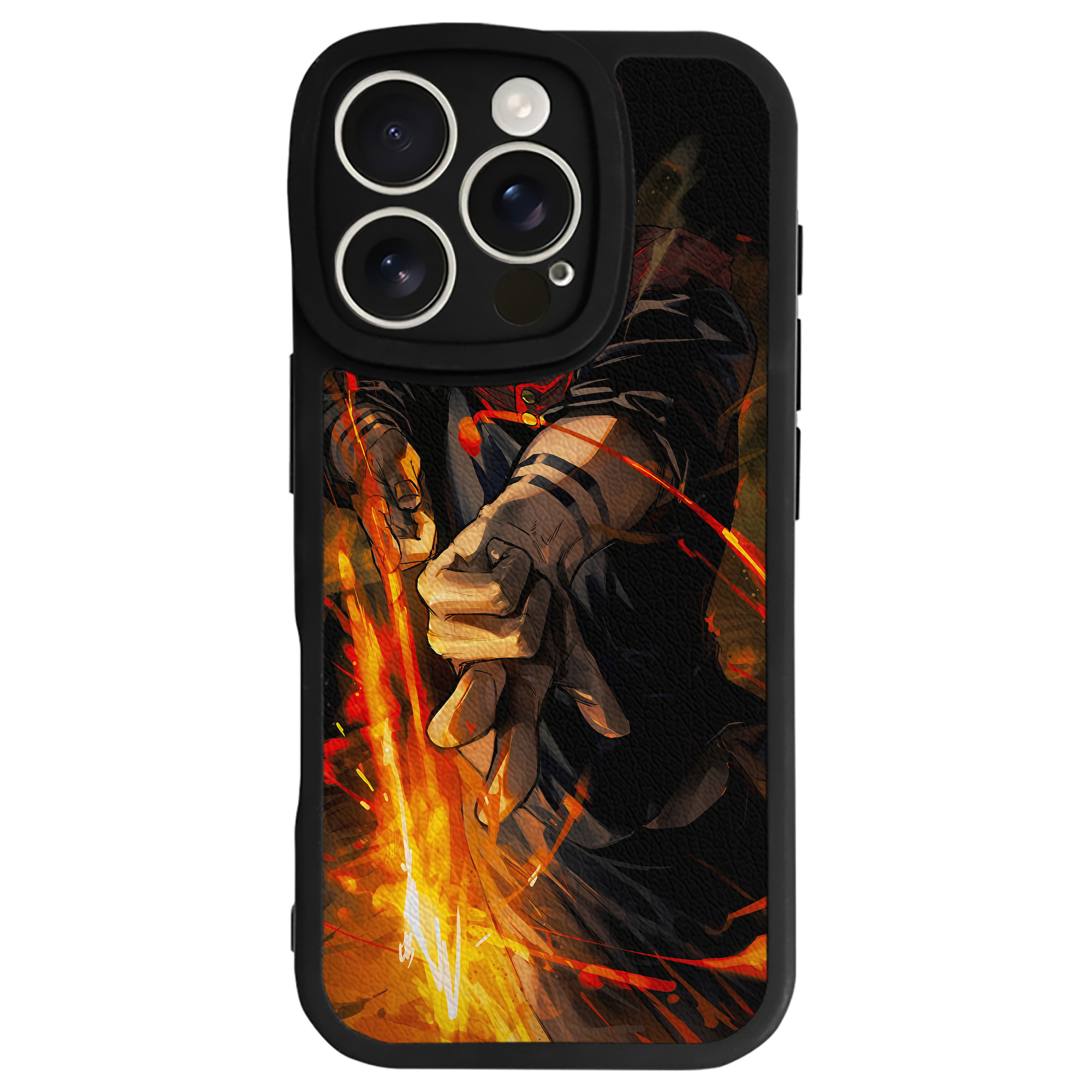 （画像用） 呪術廻戦 Jujutsu Kaisen 【iPhone 16シリーズ対応】シリコンスマホケース（レザー調） 材質：シリコン